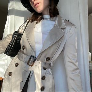 SUZY SHIER CREAM COLOURED TRENCH COAT